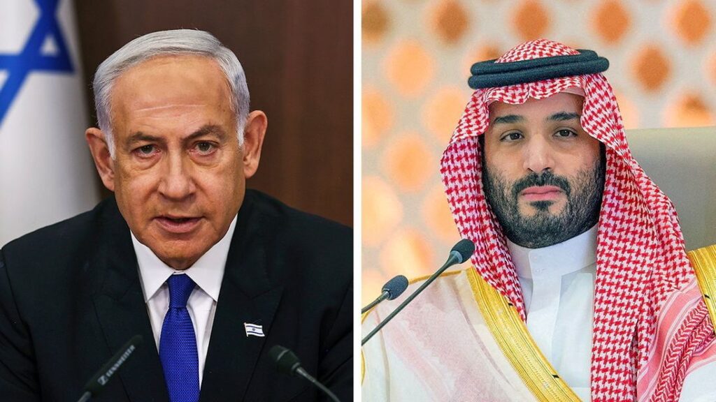 Crown prince Mohammad bin salman and Israeli Prime minister.